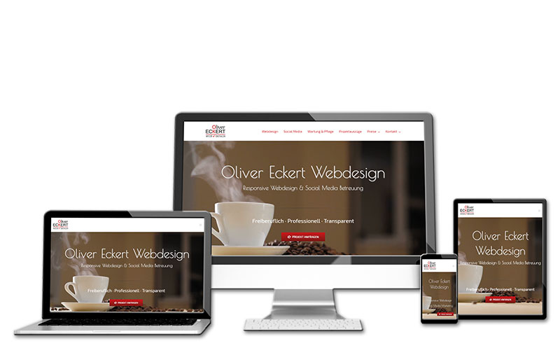 Responsvie Website von Oliver Eckert Webdesign.