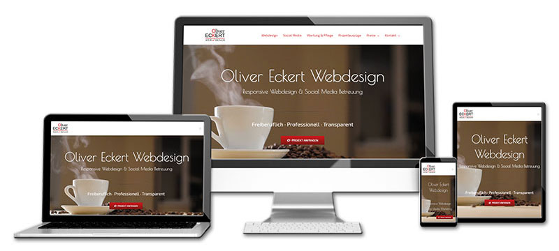 Responsvie Website von Oliver Eckert Webdesign.